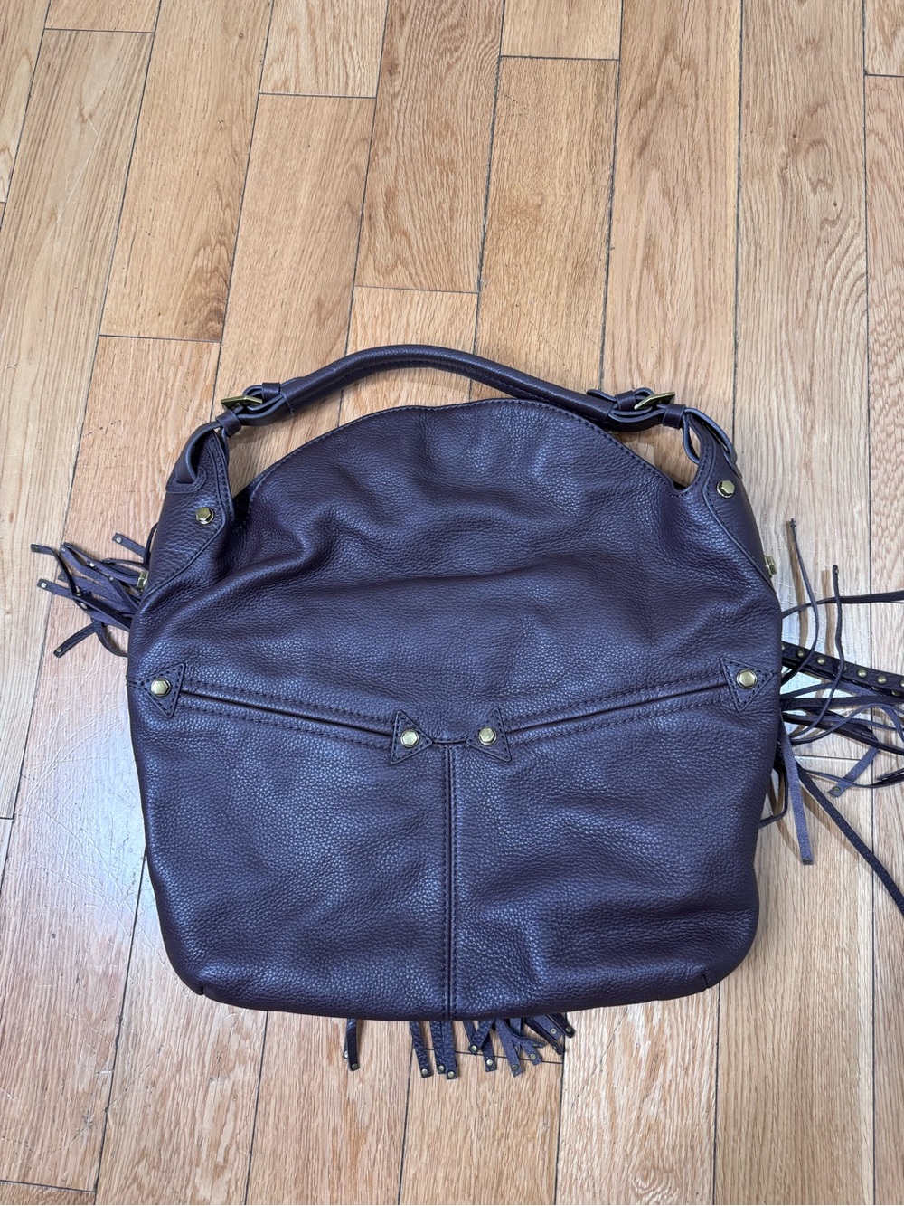 New OrYany Bristol Hobo Fringed 100% Genuine Leather Bag in Dark Brown - Picture 3 of 16